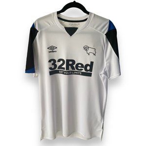 Umbro Derby County FC Home Football Soccer WhiteJersey 2021/2022